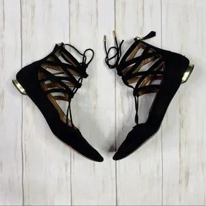 Aquazzura Shoes Aquazzura Black Firenze Belgravia Lace Up